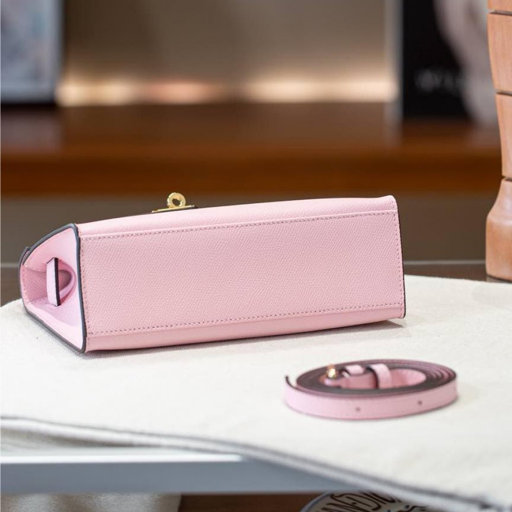 Hermès Kelly series classic bright pink exquisite hardware genuine leather shoulder strap handbag Hermès Kelly series classic bright pink exquisite hardware genuine leather shoulder strap handbag