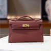 Hermès Kelly series classic cinnabar red exquisite hardware genuine leather shoulder strap handbag Hermès Kelly series classic cinnabar red exquisite hardware genuine leather shoulder strap handbag