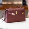 Hermès Kelly series classic cinnabar red exquisite hardware genuine leather shoulder strap handbag Hermès Kelly series classic cinnabar red exquisite hardware genuine leather shoulder strap handbag
