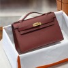 Hermès Kelly series classic cinnabar red exquisite hardware genuine leather shoulder strap handbag Hermès Kelly series classic cinnabar red exquisite hardware genuine leather shoulder strap handbag