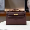 Hermès Kelly classic chocolate color exquisite hardware genuine leather shoulder strap handbag Hermès Kelly classic chocolate color exquisite hardware genuine leather shoulder strap handbag