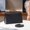 Hermès Kelly series classic pure black exquisite hardware genuine leather shoulder strap handbag Hermès Kelly series classic pure black exquisite hardware genuine leather shoulder strap handbag