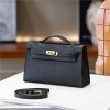 Hermès Kelly series classic pure black exquisite hardware genuine leather shoulder strap handbag Hermès Kelly series classic pure black exquisite hardware genuine leather shoulder strap handbag