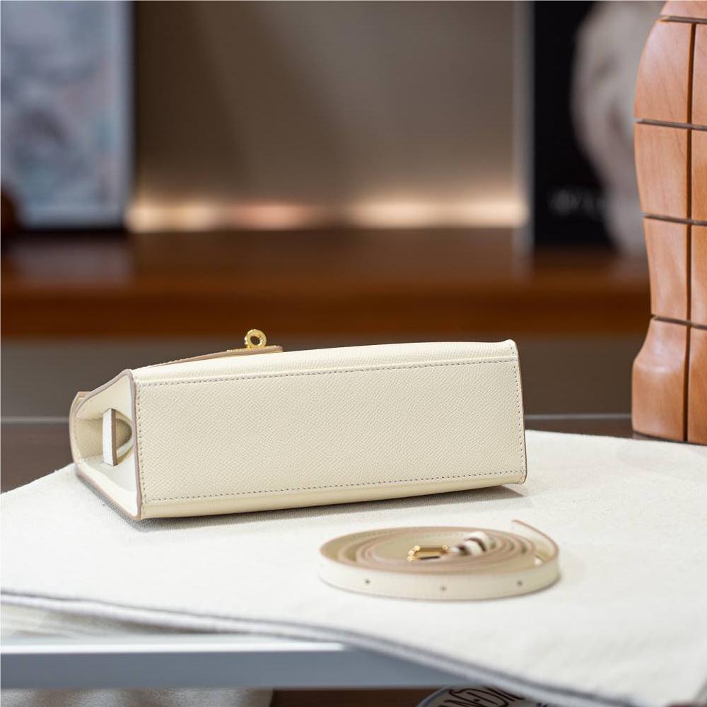 Hermès Kelly series classic pure white exquisite hardware genuine leather shoulder strap handbag Hermès Kelly series classic pure white exquisite hardware genuine leather shoulder strap handbag