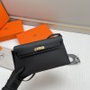 Hermès Kelly Mini II Deep Black Leather Exquisite Hardware Shoulder Strap Handbag Hermès Kelly Mini II Deep Black Leather Exquisite Hardware Shoulder Strap Handbag