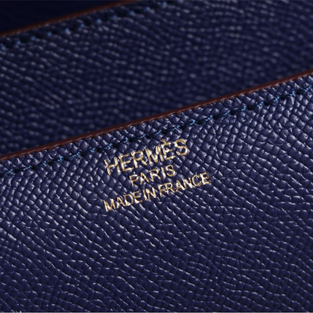 Hermès Constance 19 series exquisite hardware deep purple leather bag Hermès Constance 19 series exquisite hardware deep purple leather bag