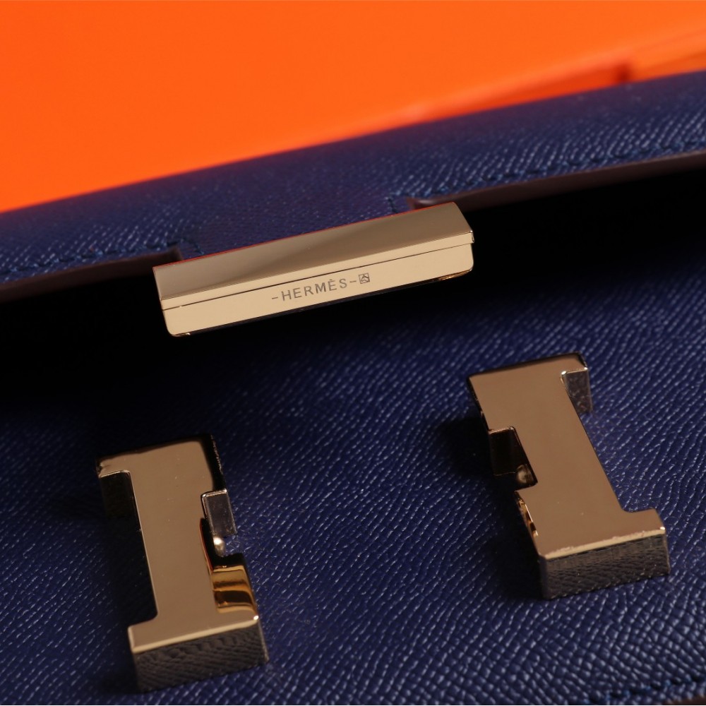 Hermès Constance 19 series exquisite hardware deep purple leather bag Hermès Constance 19 series exquisite hardware deep purple leather bag