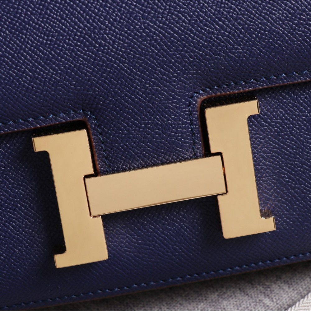 Hermès Constance 19 series exquisite hardware deep purple leather bag Hermès Constance 19 series exquisite hardware deep purple leather bag