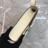 Hermès Roulis series genuine leather ivory grained pig nose bag Hermès Roulis series genuine leather ivory grained pig nose bag