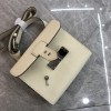 Hermès Roulis series genuine leather ivory grained pig nose bag Hermès Roulis series genuine leather ivory grained pig nose bag