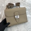 Hermès Roulis series real gray yellow white grain texture pig nose bag Hermès Roulis series real gray yellow white grain texture pig nose bag