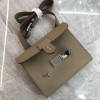 Hermès Roulis series real gray yellow white grain texture pig nose bag Hermès Roulis series real gray yellow white grain texture pig nose bag
