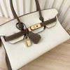 Hermès Birkin series ivory leather platinum bag