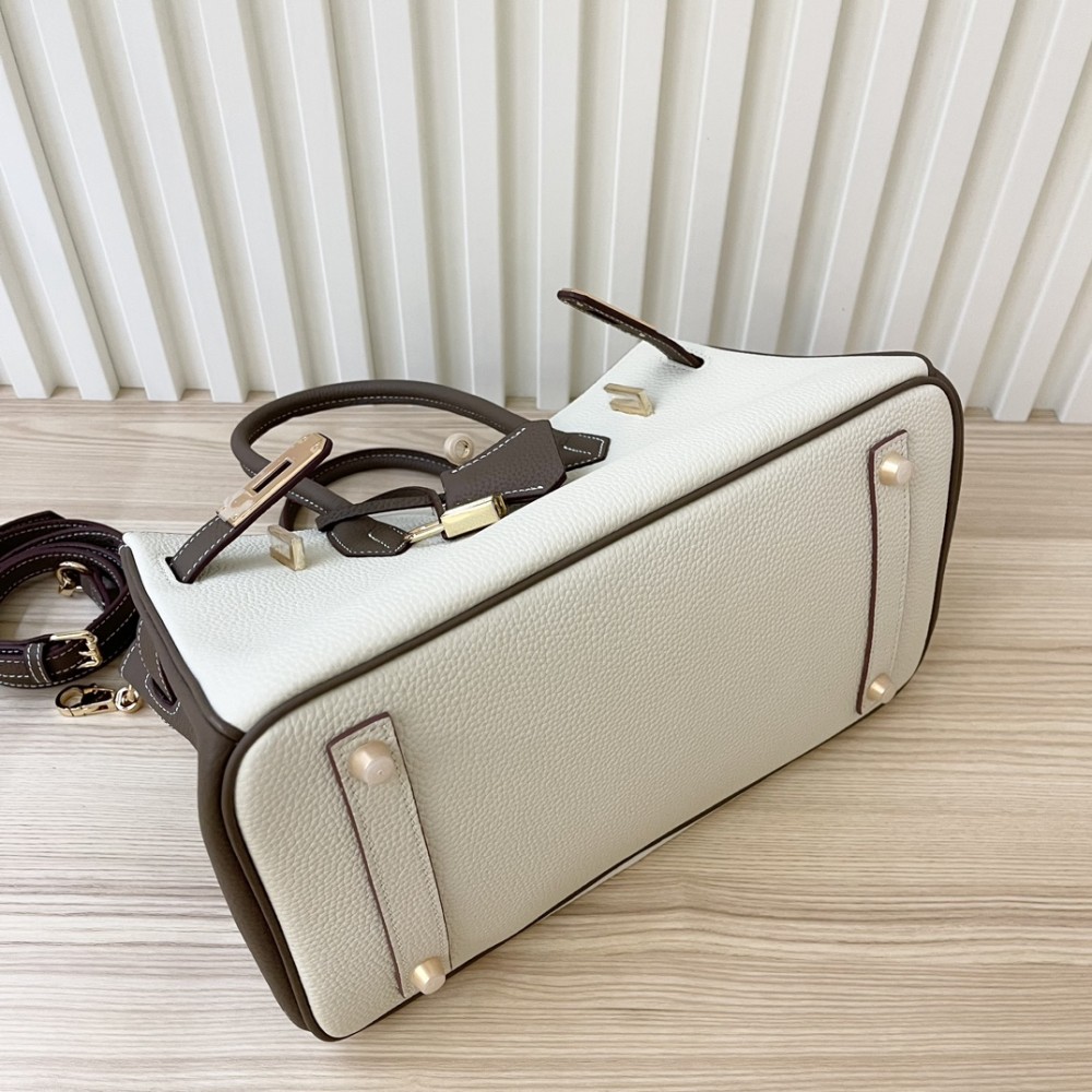 Hermès Birkin series ivory leather platinum bag