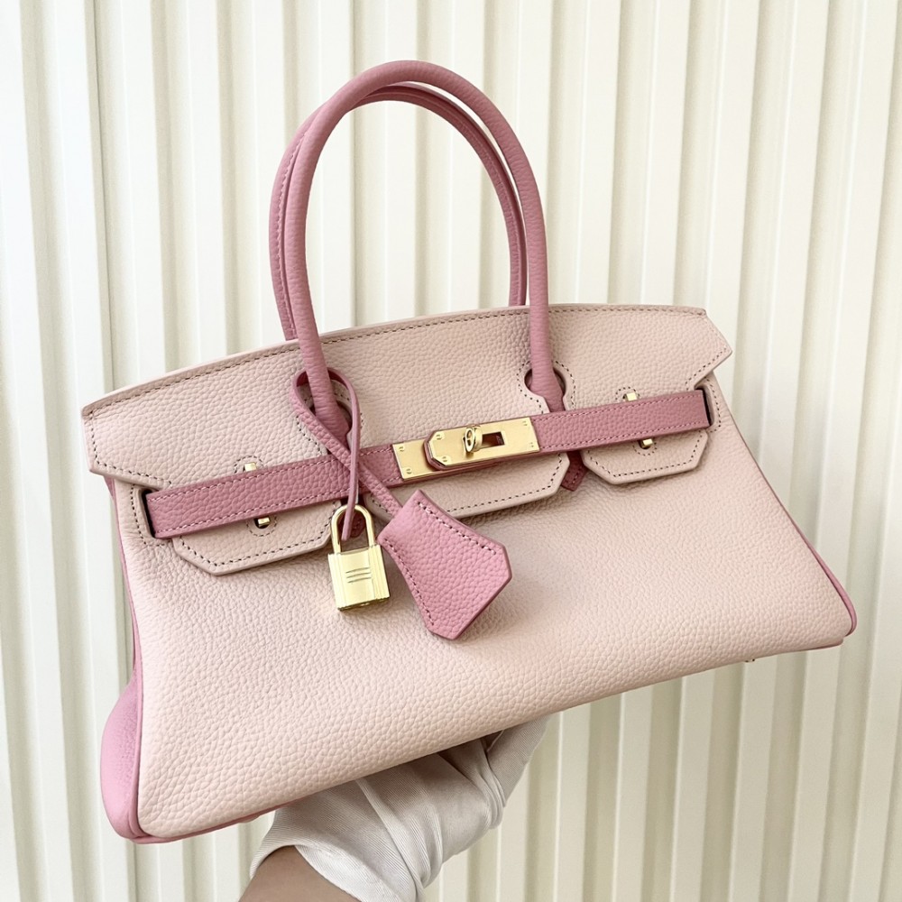 Hermès Birkin series dreamy pink leather platinum bag Hermès Birkin series dreamy pink leather platinum bag