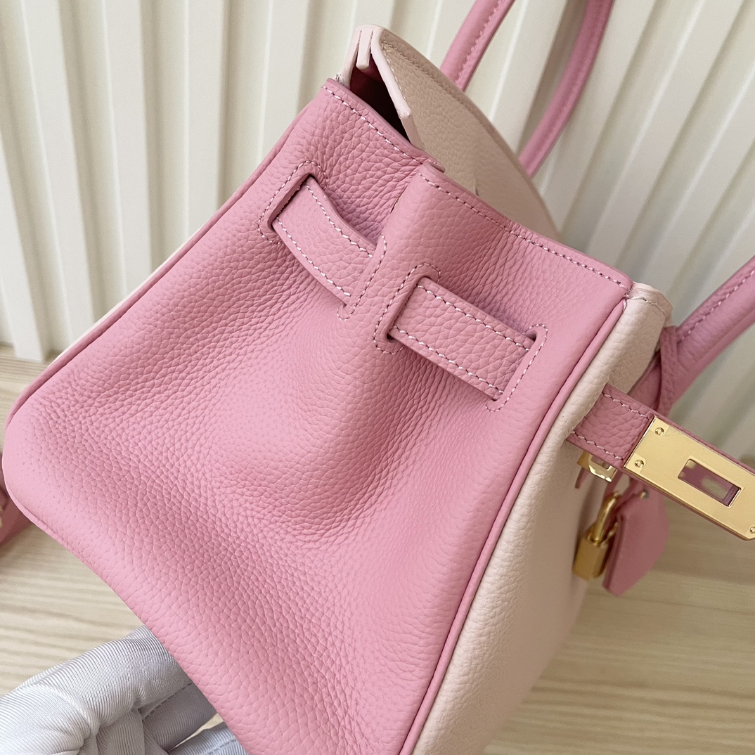 Hermès Birkin series dreamy pink leather platinum bag Hermès Birkin series dreamy pink leather platinum bag