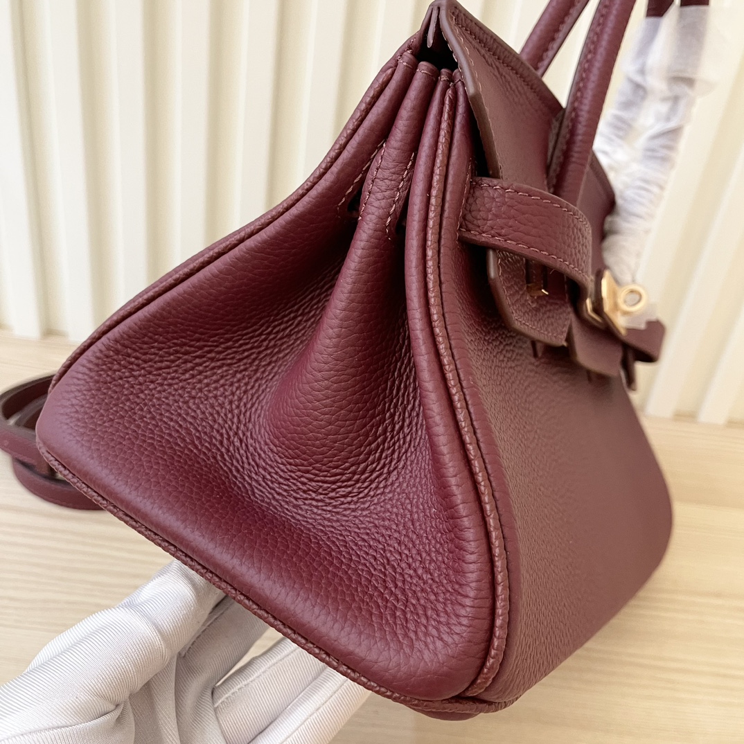 Hermès Birkin series crimson leather platinum bag Hermès Birkin series crimson leather platinum bag