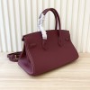 Hermès Birkin series crimson leather platinum bag Hermès Birkin series crimson leather platinum bag
