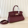 Hermès Birkin series crimson leather platinum bag Hermès Birkin series crimson leather platinum bag