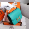 Hermès Constance 19 series exquisite hardware scroll green leather bag Hermès Constance 19 series exquisite hardware scroll green leather bag