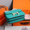 Hermès Constance 19 series exquisite hardware scroll green leather bag Hermès Constance 19 series exquisite hardware scroll green leather bag