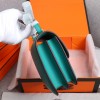 Hermès Constance 19 series exquisite hardware scroll green leather bag Hermès Constance 19 series exquisite hardware scroll green leather bag