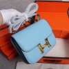 Hermès Constance 19 series exquisite hardware blue leather bag Hermès Constance 19 series exquisite hardware blue leather bag