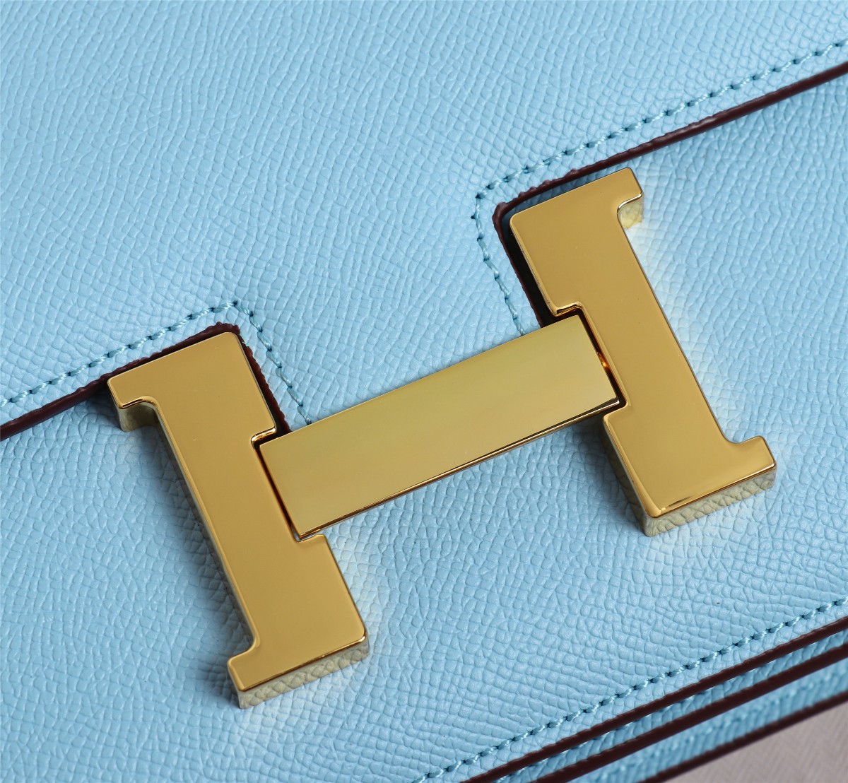 Hermès Constance 19 series exquisite hardware blue leather bag Hermès Constance 19 series exquisite hardware blue leather bag