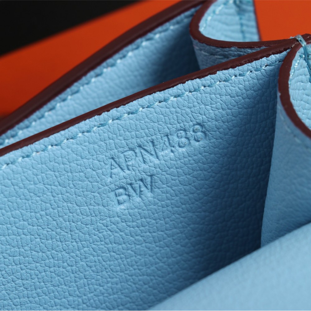 Hermès Constance 19 series exquisite hardware blue leather bag Hermès Constance 19 series exquisite hardware blue leather bag
