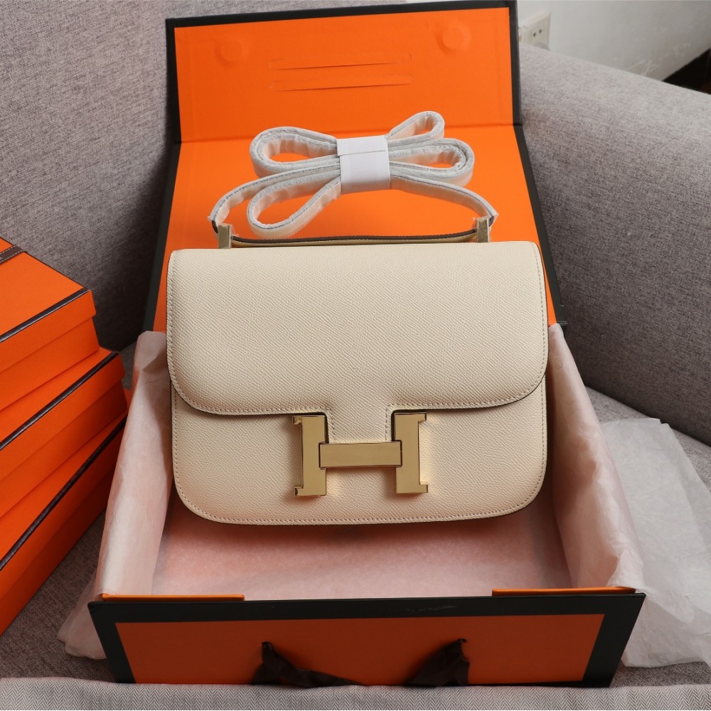 Hermès Constance 19 series exquisite hardware pure white leather bag Hermès Constance 19 series exquisite hardware pure white leather bag