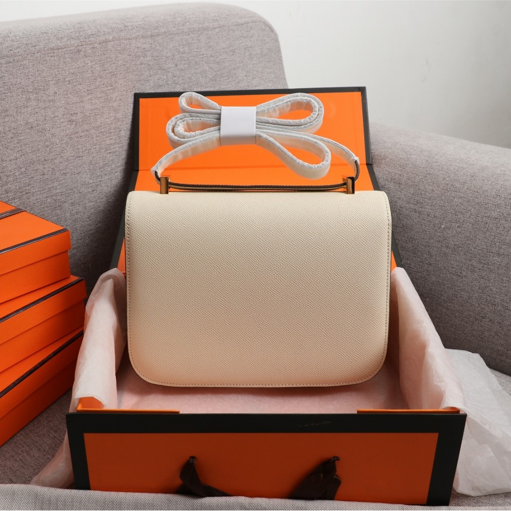 Hermès Constance 19 series exquisite hardware pure white leather bag Hermès Constance 19 series exquisite hardware pure white leather bag