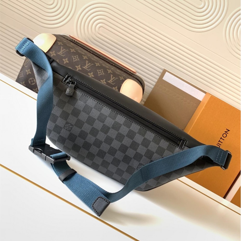Louis Vuitton DISCOVERY black checkerboard shoulder strap waist bag Louis Vuitton DISCOVERY black checkerboard shoulder strap waist bag