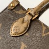 Louis Vuitton ONTHEGO EAST WEST Classic Small Textured Canvas Shoulder Strap Tote Louis Vuitton ONTHEGO EAST WEST Classic Small Textured Canvas Shoulder Strap Tote