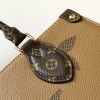 Louis Vuitton ONTHEGO EAST WEST Classic Medium Textured Canvas Shoulder Strap Tote Louis Vuitton ONTHEGO EAST WEST Classic Medium Textured Canvas Shoulder Strap Tote