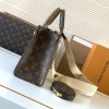 Louis Vuitton ONTHEGO EAST WEST Classic Medium Dark Canvas Textured Shoulder Strap Tote Louis Vuitton ONTHEGO EAST WEST Classic Medium Dark Canvas Textured Shoulder Strap Tote