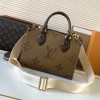 Louis Vuitton ONTHEGO EAST WEST Classic Medium Dark Canvas Textured Shoulder Strap Tote Louis Vuitton ONTHEGO EAST WEST Classic Medium Dark Canvas Textured Shoulder Strap Tote