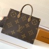 Louis Vuitton ONTHEGO EAST WEST Classic Large Dark Canvas Textured Shoulder Tote Louis Vuitton ONTHEGO EAST WEST Classic Large Dark Canvas Textured Shoulder Tote