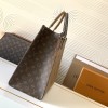 Louis Vuitton ONTHEGO EAST WEST Classic Large Dark Canvas Textured Shoulder Tote Louis Vuitton ONTHEGO EAST WEST Classic Large Dark Canvas Textured Shoulder Tote