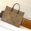 Louis Vuitton ONTHEGO EAST WEST Classic Large Dark Canvas Textured Shoulder Tote Louis Vuitton ONTHEGO EAST WEST Classic Large Dark Canvas Textured Shoulder Tote