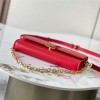 Louis Vuitton Neverfull Red Leather Exquisite Hardware Chain Bag Louis Vuitton Neverfull Red Leather Exquisite Hardware Chain Bag