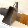 Louis Vuitton ONTHEGO EAST WEST Classic Large Dark Canvas Textured Shoulder Tote Louis Vuitton ONTHEGO EAST WEST Classic Large Dark Canvas Textured Shoulder Tote