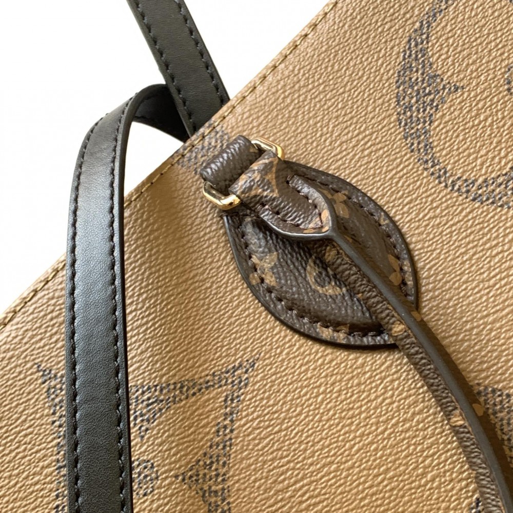 Louis Vuitton ONTHEGO EAST WEST Classic Large Dark Canvas Textured Shoulder Tote Louis Vuitton ONTHEGO EAST WEST Classic Large Dark Canvas Textured Shoulder Tote