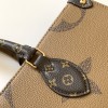 Louis Vuitton ONTHEGO EAST WEST Classic Medium Dark Canvas Textured Shoulder Strap Tote Louis Vuitton ONTHEGO EAST WEST Classic Medium Dark Canvas Textured Shoulder Strap Tote
