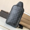Louis Vuitton Canvas Textured Collection Classic Black Chest Bag Louis Vuitton Canvas Textured Collection Classic Black Chest Bag