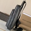 Louis Vuitton Canvas Textured Collection Classic Black Chest Bag Louis Vuitton Canvas Textured Collection Classic Black Chest Bag