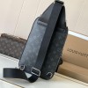 Louis Vuitton Canvas Textured Collection Classic Black Chest Bag Louis Vuitton Canvas Textured Collection Classic Black Chest Bag