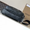 Louis Vuitton Canvas Textured Collection Classic Black Chest Bag Louis Vuitton Canvas Textured Collection Classic Black Chest Bag