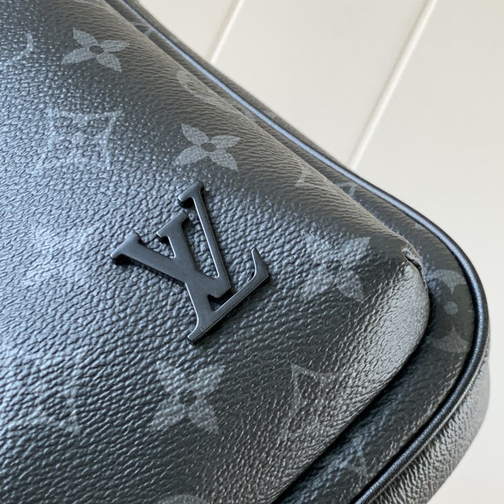 Louis Vuitton Canvas Textured Collection Classic Black Chest Bag Louis Vuitton Canvas Textured Collection Classic Black Chest Bag