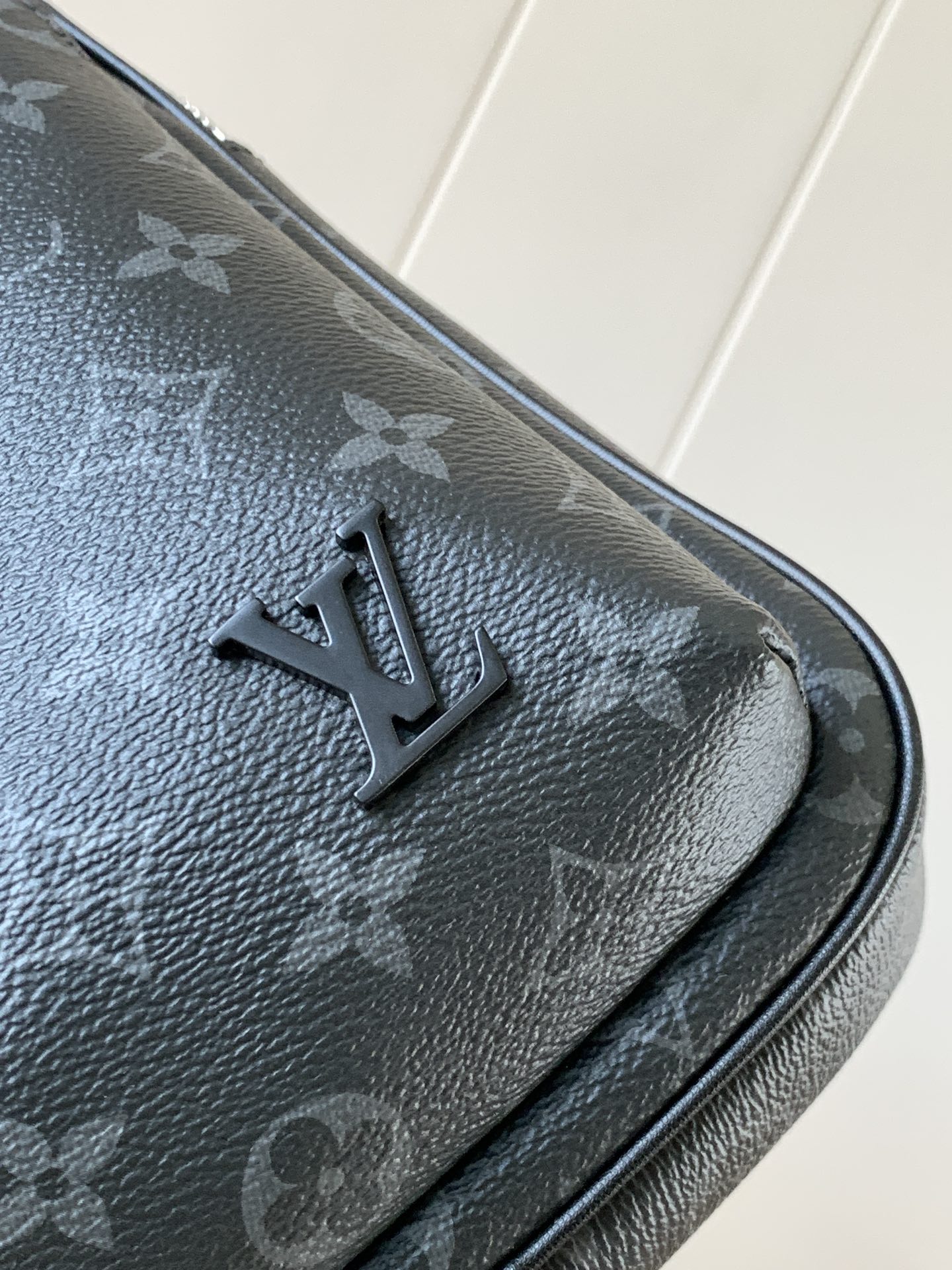 Louis Vuitton Canvas Textured Collection Classic Black Chest Bag Louis Vuitton Canvas Textured Collection Classic Black Chest Bag