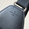 Louis Vuitton Canvas Textured Collection Classic Black Chest Bag Louis Vuitton Canvas Textured Collection Classic Black Chest Bag